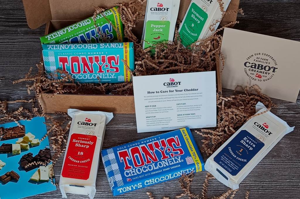 Cabot Creamery and Tony's Chocolonely Gift Box