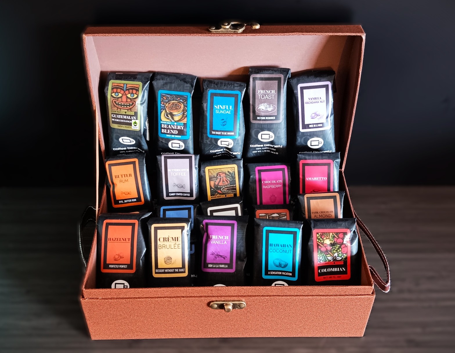 Coffee Beanery variety sample box